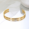 Stylish Stainless Steel Hollow Letter Bangle for Women's Daily Wear MU1994-1-1