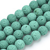 Synthetic Lava Rock Beads Strands G-TD001-6mm-09-1
