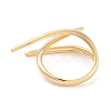 Brass Open Cuff Ring for Women RJEW-C102-07GP-3