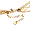 Golden Tone 304 Stainless Steel 3 Layer Necklaces for Women NJEW-A032-03G-02-3