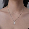 Non-Tarnish 201 Stainless Steel Word Hope Pendant Necklace NJEW-OY001-48-2