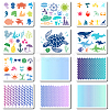 12Pcs 12 Styles PET Plastic Hollow Out Drawing Painting Stencils Templates DIY-WH0440-005-1