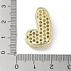 Rack Plating Brass Micro Pave Clear Cubic Zirconia Pendants KK-R163-05L-G-3