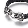 Braided Leather Cord Bracelets BJEW-F399-F-3