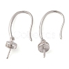 925 Sterling Silver Micro Pave Clear Cubic Zirconia Earring Hooks STER-U005-14P-1