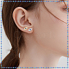  4 Pairs 2 Colors Blue Cubic Zirconia Evil Eye Tiny Stud Earrings EJEW-NB0001-10-6