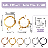 PandaHall Elite 36Pcs 6 Colors Brass Clip-on Earring Findings FIND-PH0006-40-5