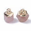 Natural Strawberry Quartz Charms G-S359-015E-3