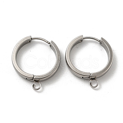 Tarnish Resistant 201 Stainless Steel Huggie Hoop Earrings Findings STAS-A167-01V-P-1