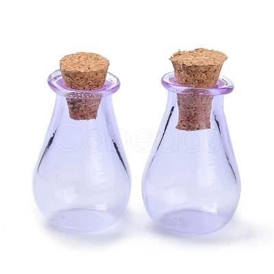 Glass Cork Bottles Ornament AJEW-O032-02H-1