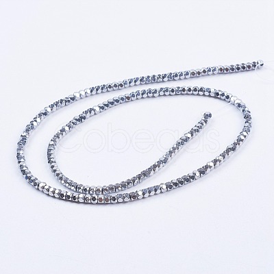 Electroplate Non-Magnetic Synthetic Hematite Beads Strands G-F562-S03-1