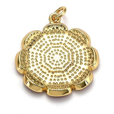 Brass Enamel Pendants KK-B029-10G-B-1