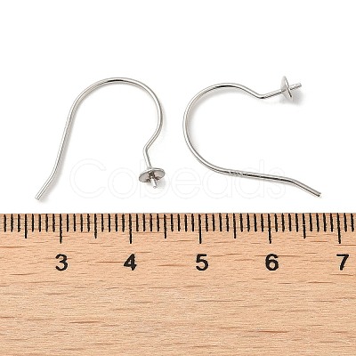 Rhodium Plated 925 Sterling Silver Earring Hooks STER-M114-03P-1