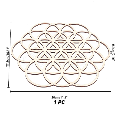 Laser Cut Wooden Cup Mat WOOD-WH0015-30-1