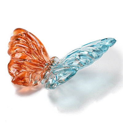 Two Tone Transparent Acrylic Beads OACR-E041-06-1