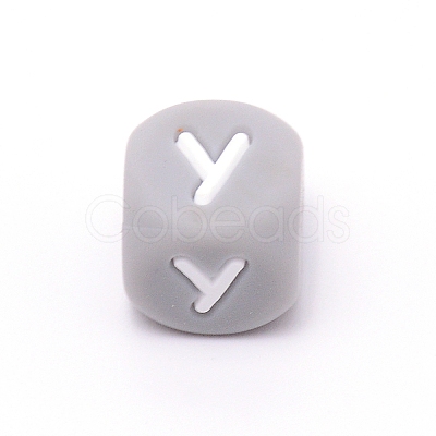 Silicone Alphabet Beads for Bracelet or Necklace Making SIL-TAC001-01A-Y-1