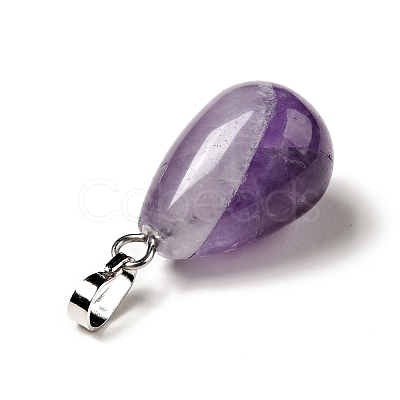 Natural Amethyst Pendants G-I332-05P-12-1