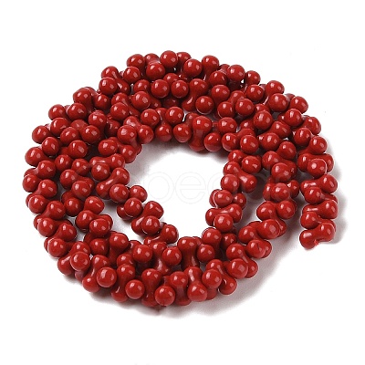 Dyed Synthetic Coral Beads Strands CORA-P010-04B-1