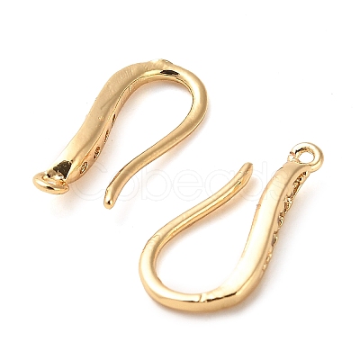 Brass Micro Pave Cubic Zirconia Earring Hooks KK-F870-08G-1