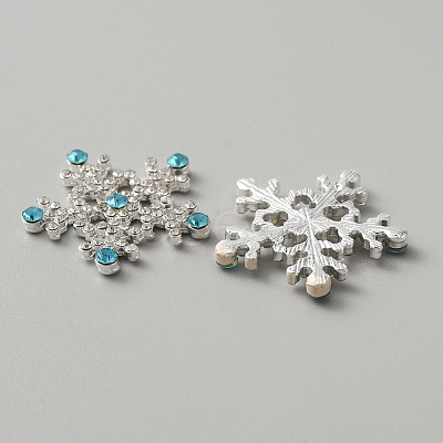 Christmas Alloy Rhinestone Cabochons ALRI-WH0008-26-1