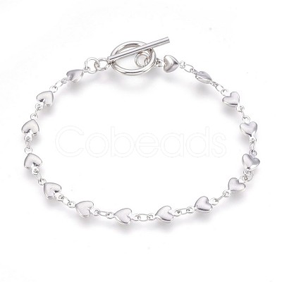 Tarnish Resistant 304 Stainless Steel Link Chain Bracelets BJEW-P237-30P-1