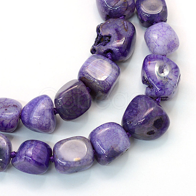 Nuggets Natural Dyed Agate Graduated Beads Strands G-L456-03A-1