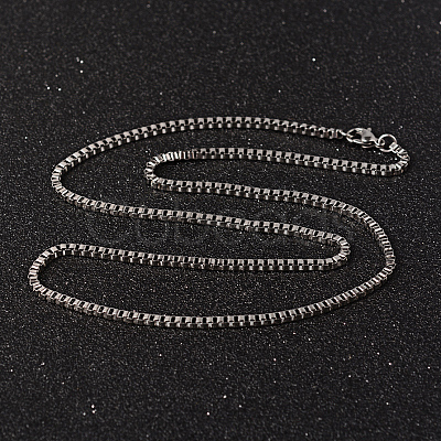 Non-Tarnish 201 Stainless Steel Box Chain Necklaces X-NJEW-O096-07-1