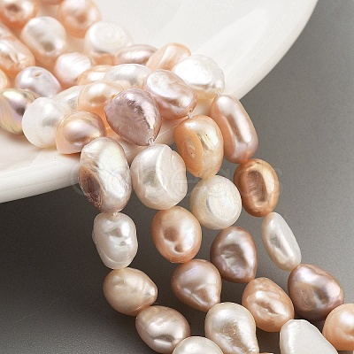 Natural Cultured Freshwater Pearl Beads Strands PEAR-P062-26F-1