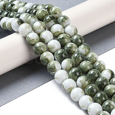 Baking Paint Glass Bead Strands GLAA-H031-01C-13-1