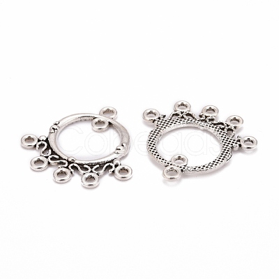 Antique Silver Tibetan Style Ring Chandelier Component Links for Dangle Earring Making X-EA9736Y-NF-1