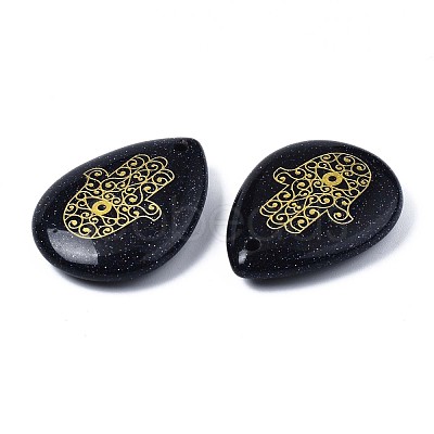 Synthetic Blue Goldstone Pendants G-T122-73B-1