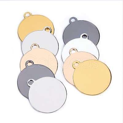 BENECREAT 50Pcs 5 Colors Brass Pendants KK-BC0001-69-1