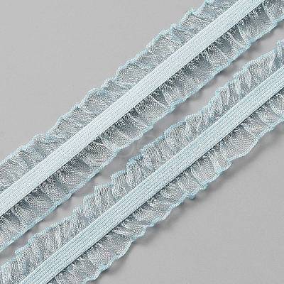 Chinlon Elastic Pleated Lace Trim EW-WH0013-27D-1