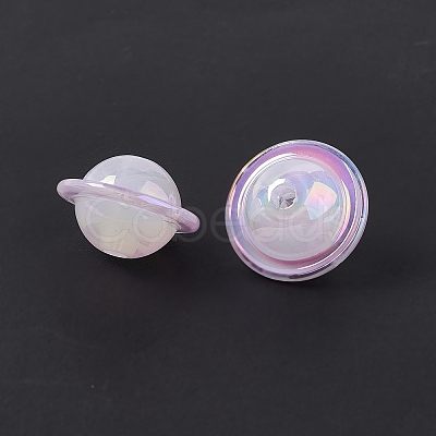 UV Plating Rainbow Iridescent Acrylic Beads PACR-M003-11A-1