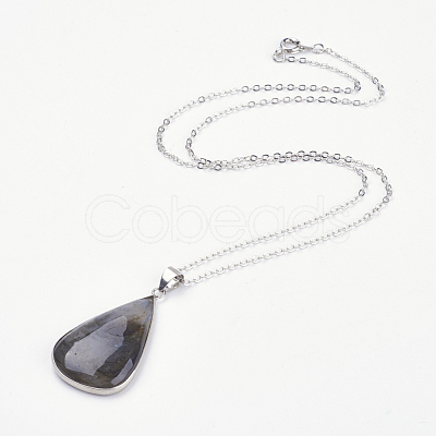 Brass Pendant Necklaces NJEW-JN02046-1