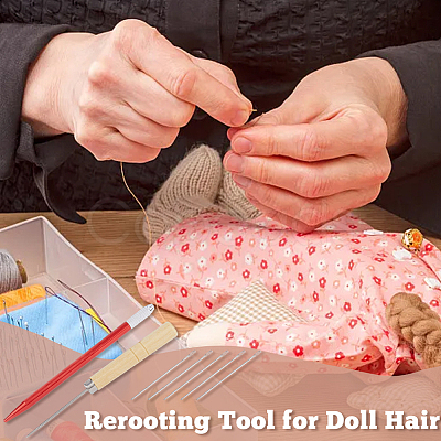 Doll Hair Rooting Holders Tool Set TOOL-WH0159-18A-1