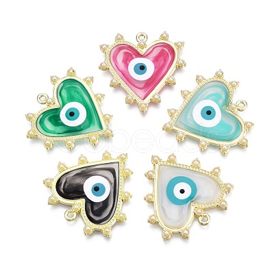 Alloy Enamel Pendants ENAM-F143-13-G-1