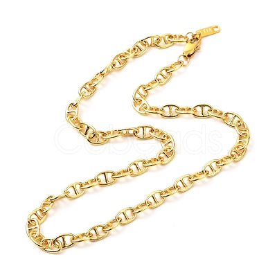 Brass Mariner Link Chains Necklaces NJEW-JN03718-1