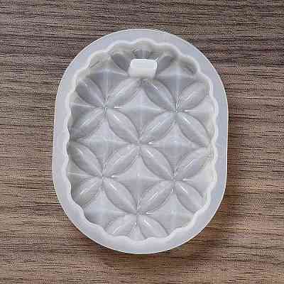 DIY Embossed Flower Pattern Pendant Silicone Molds DIY-G079-01D-1