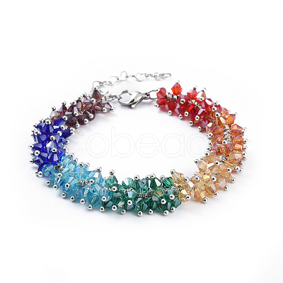 Glass Beads Bracelets BJEW-JB04406-1