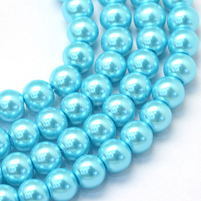 Baking Painted Glass Pearl Bead Strands X-HY-Q003-5mm-48-1