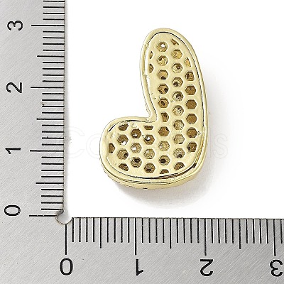 Rack Plating Brass Micro Pave Clear Cubic Zirconia Pendants KK-R163-05L-G-1