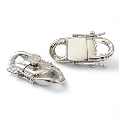 Non-Tarnish 304 Stainless Steel Twister Clasps STAS-G244-13A-P-1