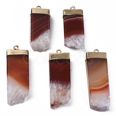 Natural Agate Pendants G-Q998-039D-1