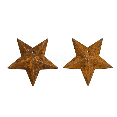 Rust Iron Pendants IFIN-WH0065-13-1