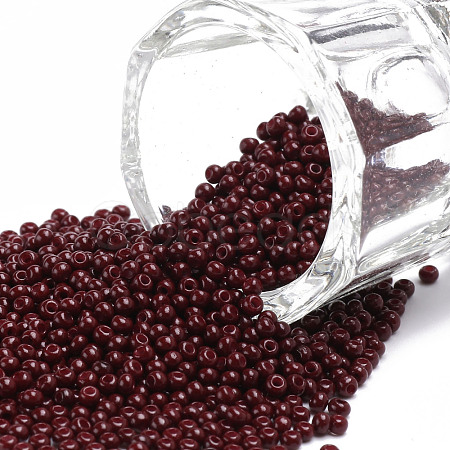 11/0 Grade A Baking Paint Glass Seed Beads X-SEED-N001-A-1062-1