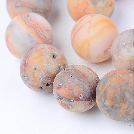 Natural Crazy Agate Beads Strands G-Q462-8mm-12-1