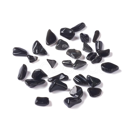 Natural Obsidian Chip Beads G-M364-18B-1