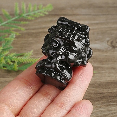 Natural Obsidian Carved Healing Figurines PW-WG41925-03-1