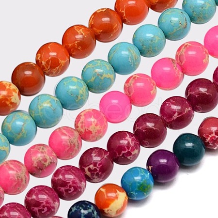 Synthetic Imperial Jasper Beads G-I083-10mm-M-1-1